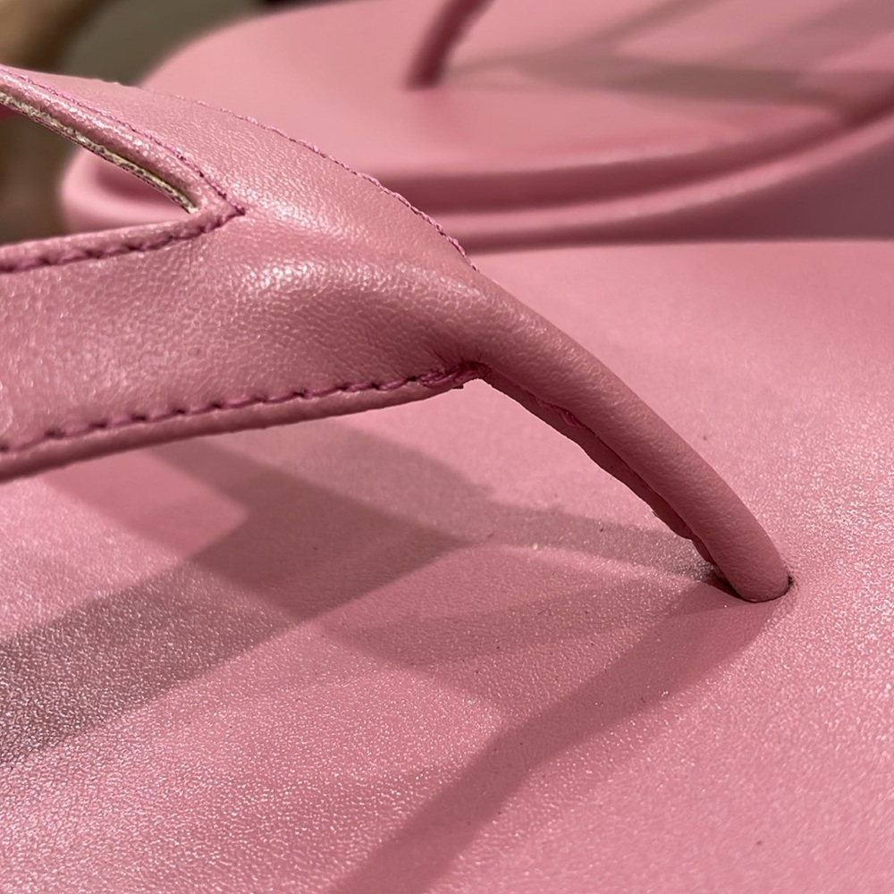 NIB pink Flatforms flip flop platform-sandals 2” beach pool slides toe loop ring - Picture 13 of 16